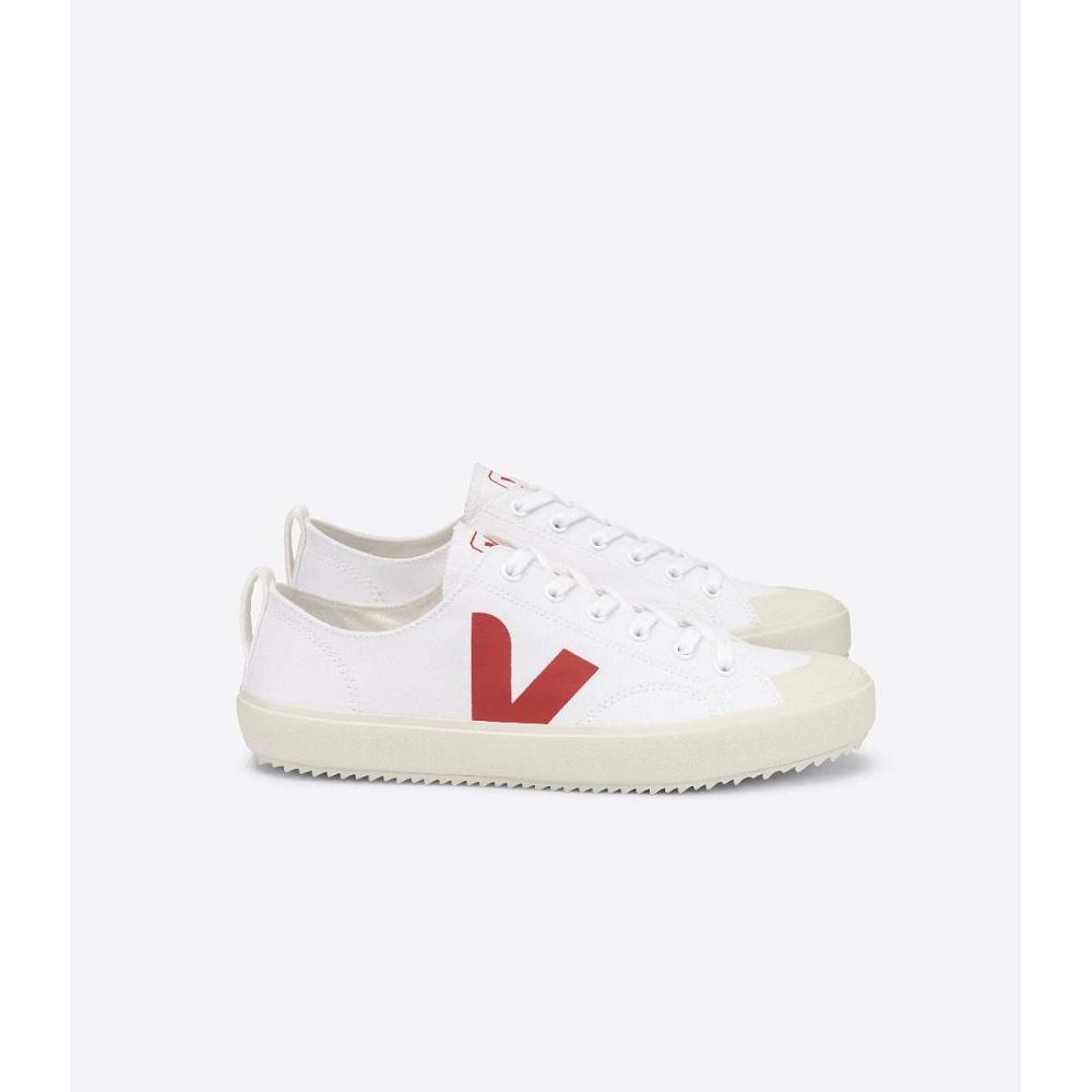 παπουτσια γυναικεια Veja NOVA CANVAS White/Red | GR 481MQZ